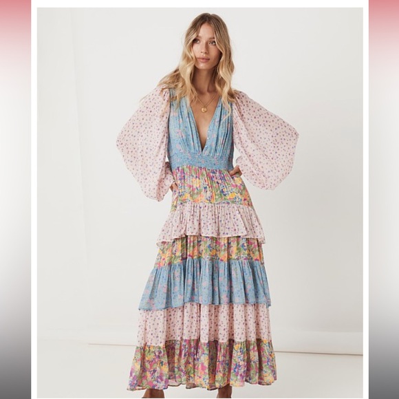 Spell and The Gypsy Collective Dolly Ra Ra Patchwork Gown NWT! - Picture 3 of 9